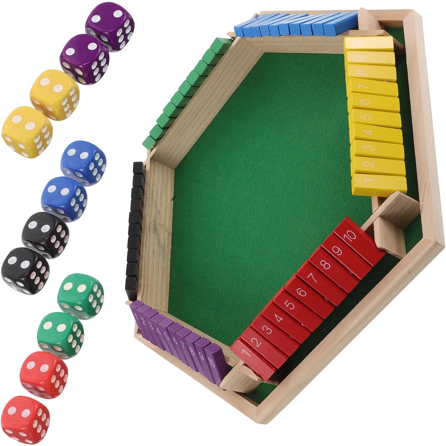 Healifty Six Sided Flip Game Table Folding Interactive Board Game Table for Ktv Bars and Parties Portable Drinking Accessories Enhancing Fun and Engagement
