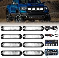 Vista 16 de Nilight - Juego de 8 luces estroboscópicas LED de 12 luces de 12V/24V - Luces de emergencia para montaje en superficie, ultradelgadas, con función