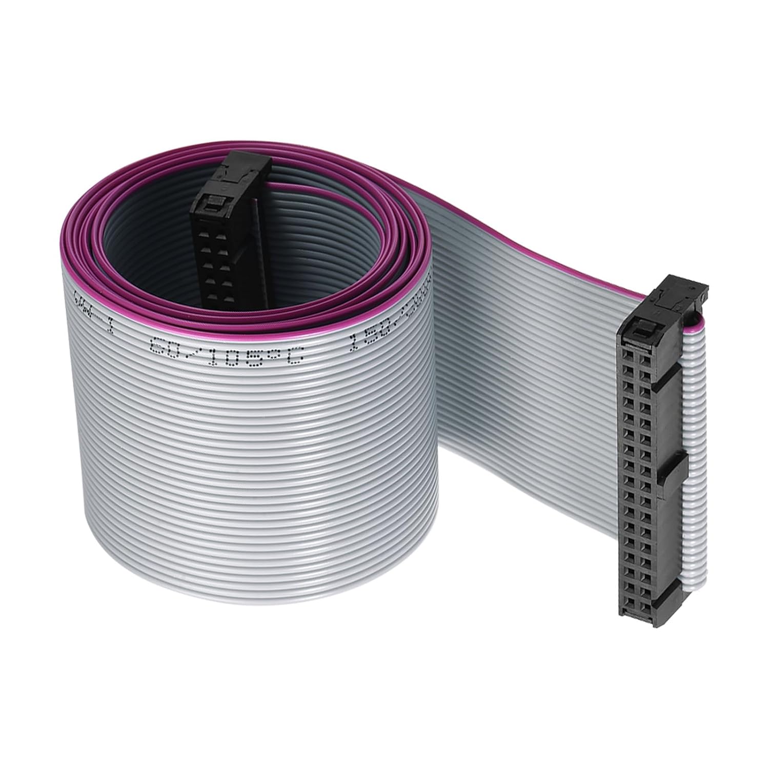 Шлейф DMiotech 34Pin 2.54mm длиной 1 м, IDC FC-FC, плоский, с разъемом типа A, серый, для компьютера, LED-дисплея и DVD-проигрыват