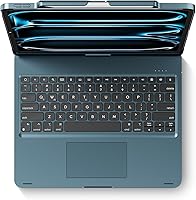 Vista 24 de edaiser Funda de teclado giratoria para Apple iPad mini 6ª 7ª generación a17 Pro, teclado Bluetooth compacto con trackpad retroiluminado RGB
