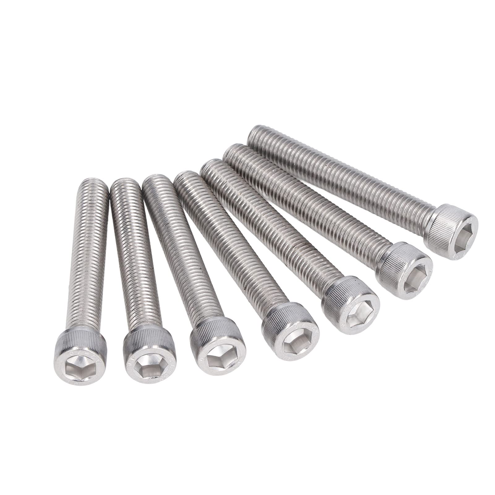 Brrnoo Viti a Testa di Presa, Vite Metriche 20 Pc Vietti Esagonale Viti Bullone a Tappo della Presa Fitta A2-70 in Acciaio Inossidabile M12X1.75 DIN 912 (M12*80)