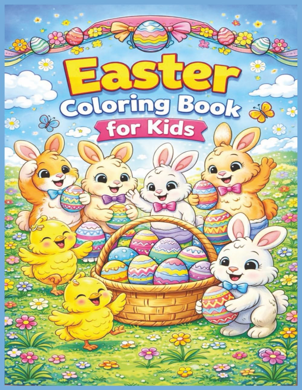 Easter Coloring Book for Kids: Easy-to-Color Easter Fun with Bunnies, Chicks, and Eggs