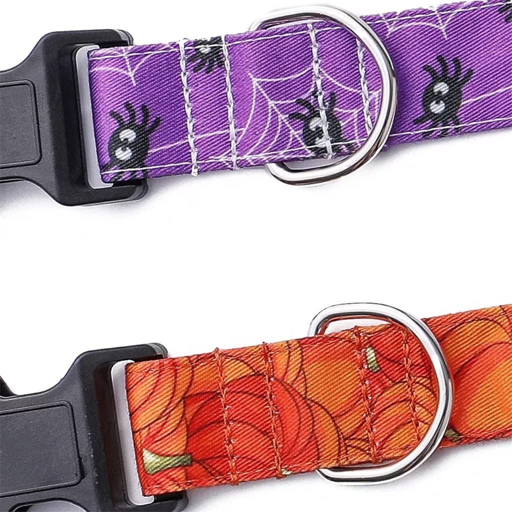 Collar de perro para mascotas Halloween con lazo araña calabaza desmontable Adecuado para, Pascua, Día San Valentín, etc