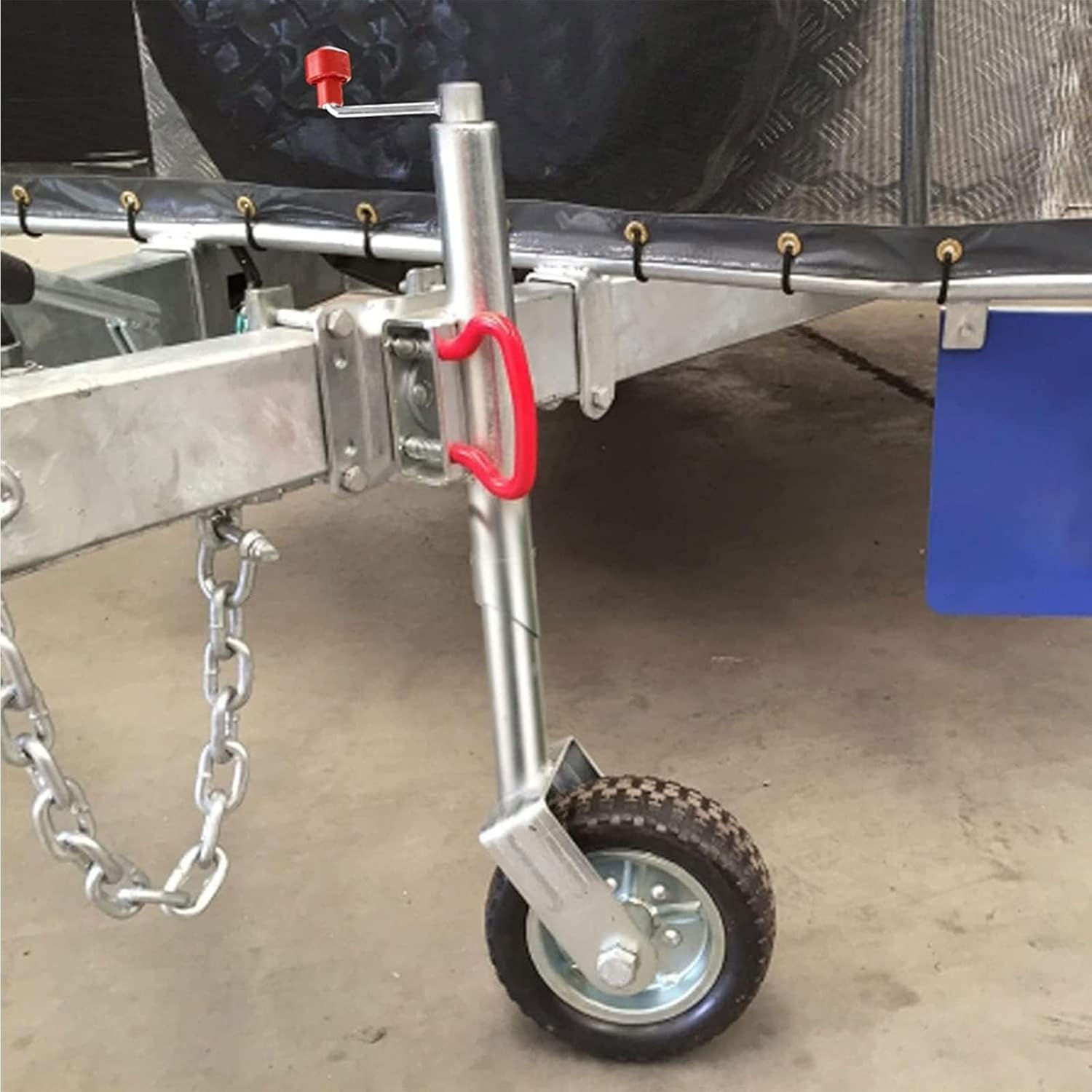 Trailer Jack Wheel - Heavy Duty Marine Swivel Trailer Jack, 6/8/10In Trailer Jack Wheel, Support Folding Jockey Wheel, Bolt-On Swivel Tongue Jack, Lift Swivel T,8in