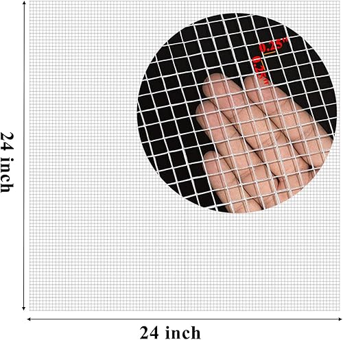 Miniatura 2 de 4 piezas de tela de hardware de 14 de pulgada de malla de alambre de pollo de 24 x 24 pulgadas, cercado de alambre de pollo de calibre 23 con