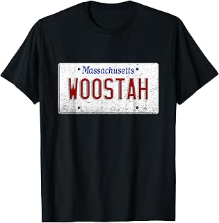 Boston Worcester Massachusetts Woostah License Plate Design T-Shirt