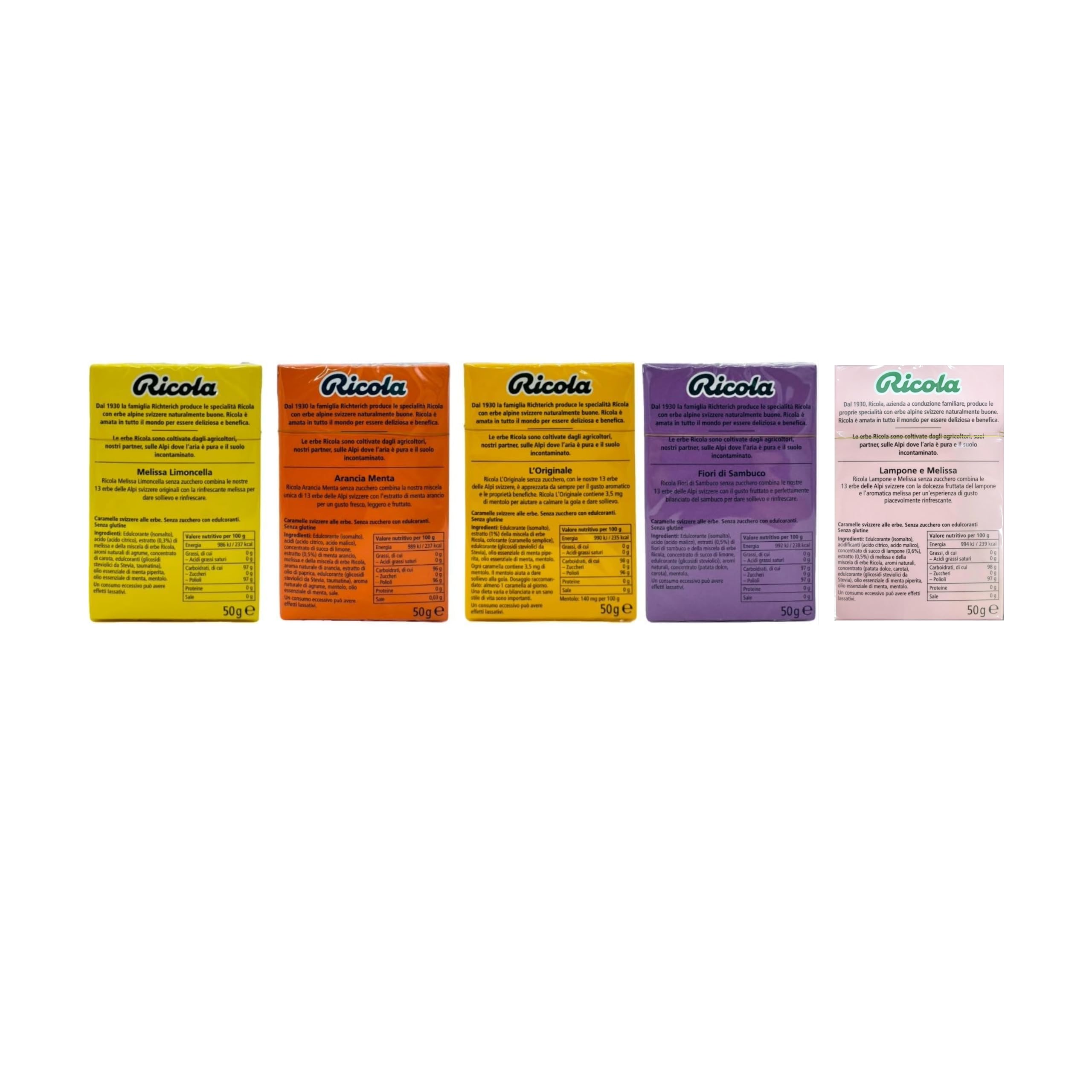 Kit de novedad – caramelos de hierbas sin azúcar en muchos sabores surtidos (20 estuches)