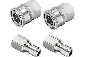 Pressure Washer Quick Connect, 3/8 to 1/4 Quick Connect Adapter, Set of...