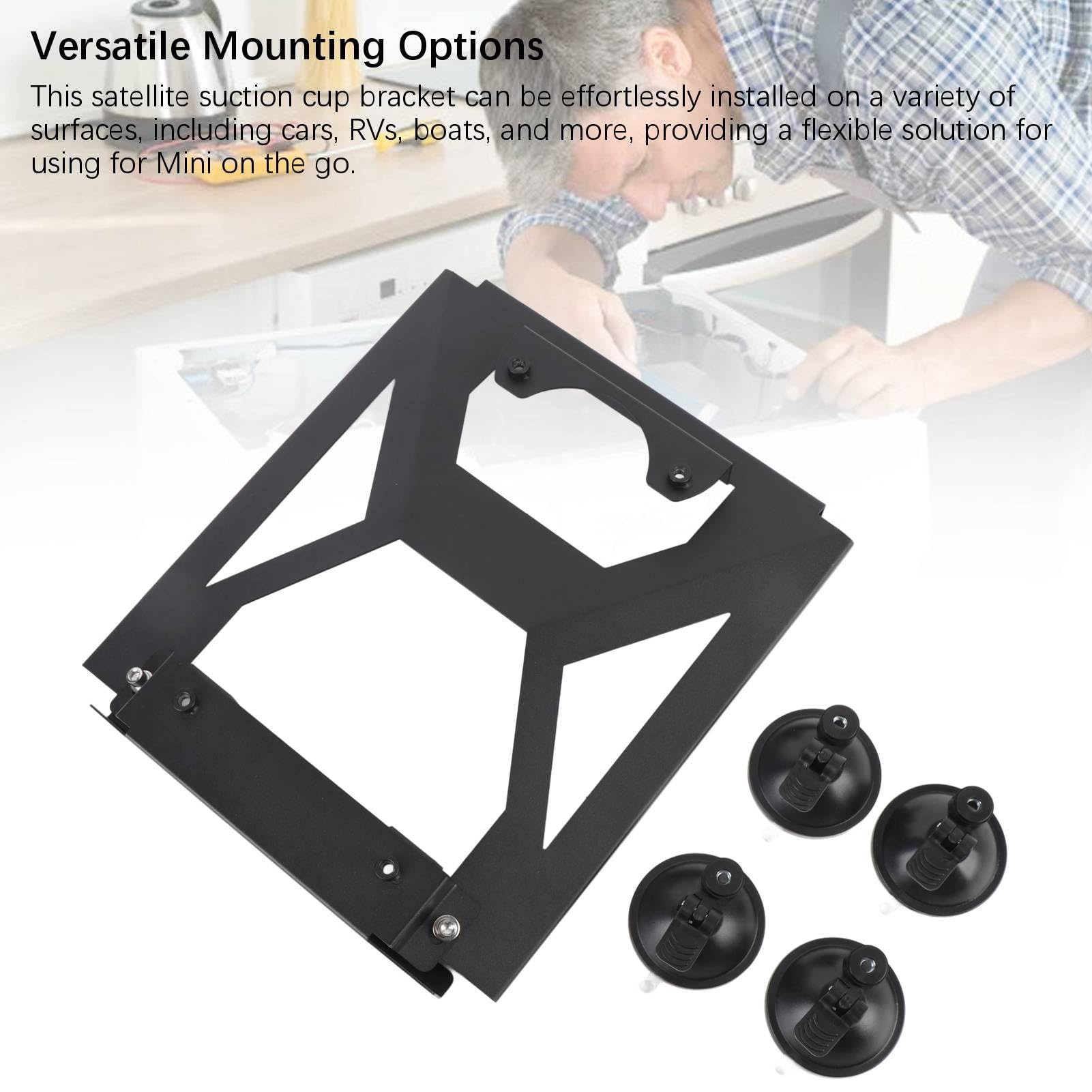 Acouto Soporte para Coche 4 Ventosas Fuertes Aleación de Aluminio Soporte Compacto para Ventana de Coche para RV Barcos Diseño de Espacio Ofertas de Ahorro Mou con Ventosa para Techo Corredizo para