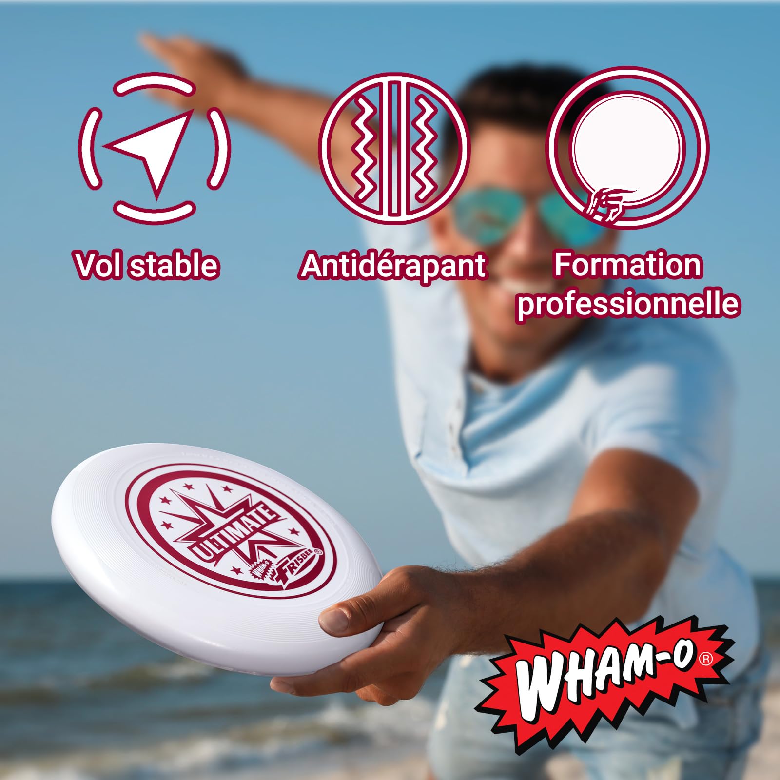 Frisbee Disque Volant Officiel Ultimate de 175 g, Disque d'entraînement Professionnel de 27,4 cm pour compétition et Plaisir en Plein air