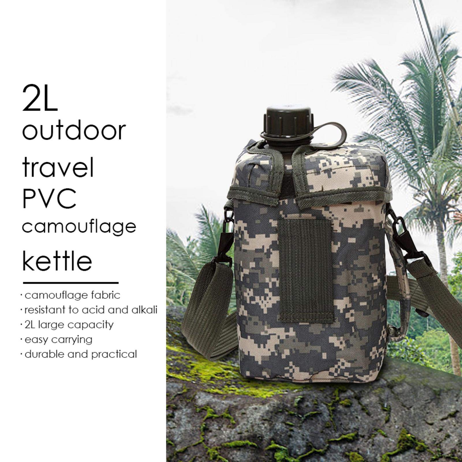 Amazon.co.jp: 2L PVC軍用水ボトル ミリタリー迷彩ウォーターボトル