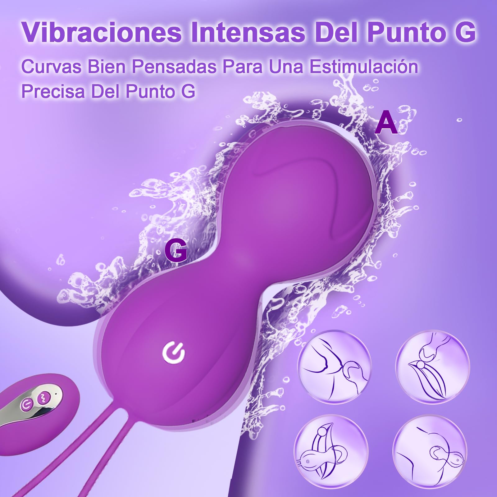 Vibradorador Mujer Juguetes Eróticos Para Pareja Sexuales Vibrador Mando Distancia 3 en 1 Bolas Chinas Consoladores.. para Mujer con Vibración Vibradores Vibradorador Clítoris Control Remoto 10 Modos