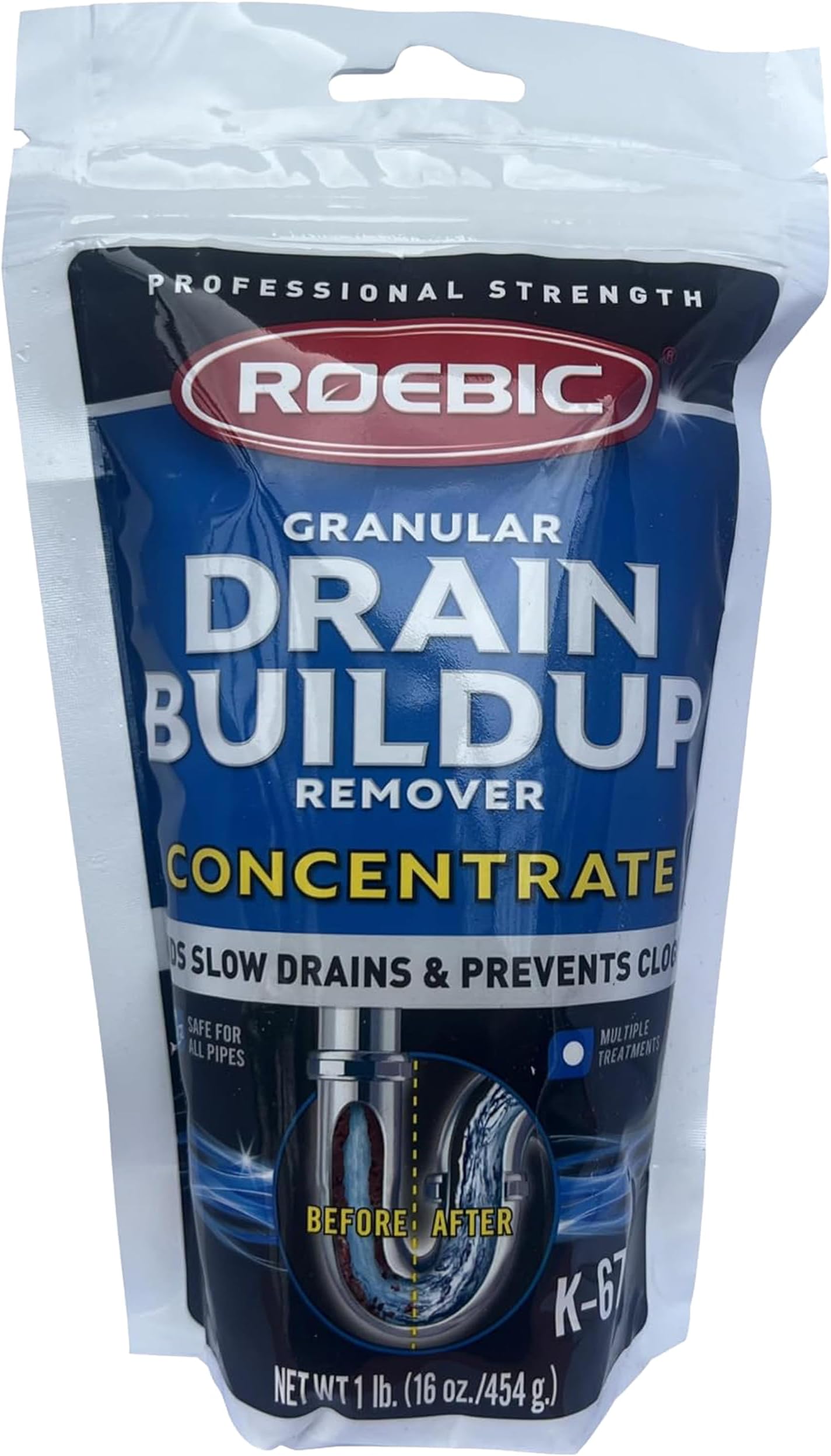 K-67 BAG-4-16OZ 16-Ounce Biodegradable Granular Drain And Trap Cleaner