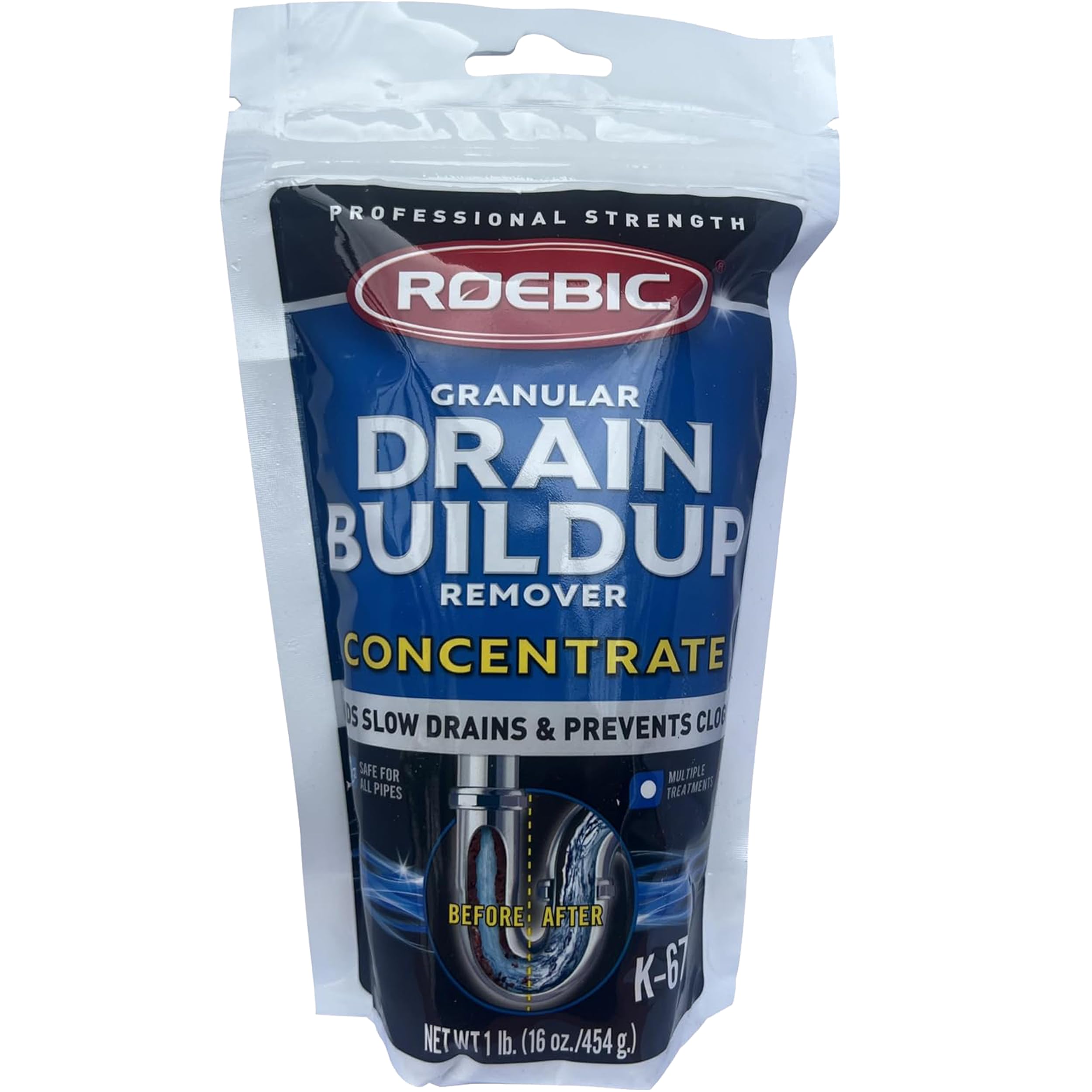 Roebic K-67BAG 16-Ounce Granular Drain And Trap Cleaner