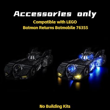BrickBling Remote Control Light Set Compatible with Lego Batmobile 76355
