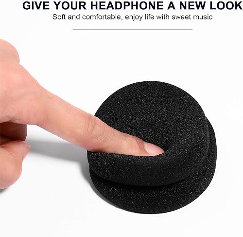Miniatura 4 de Un par de almohadillas de espuma de repuesto almohadillas para los oídos almohadillas para auriculares H800 (negro)