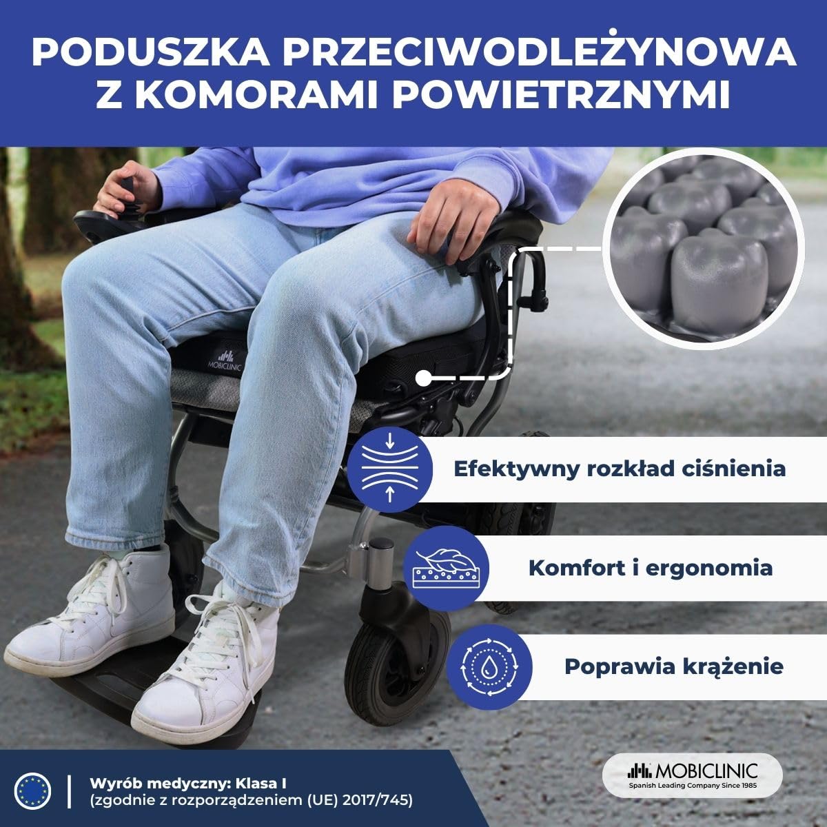 Odleżyny poduszka powietrzna | 1 zawór | oddychająca Case | Mobiclinic