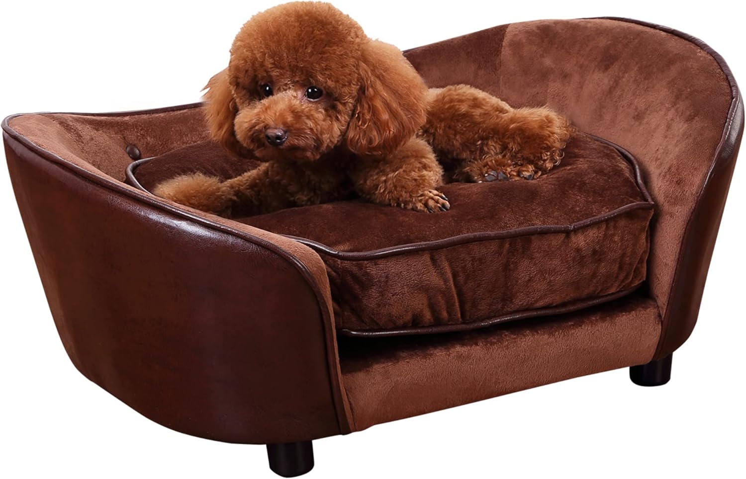 PawHut Luxury Pet Sofa Dog Bed Chair Puppy Cat Kitten Soft Mat Home