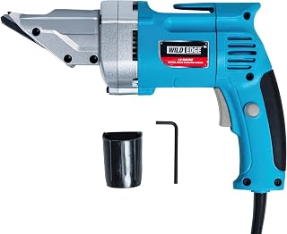Electric Metal Shear, 14 Gauge 5.0 Amp Variable Speed Swivel Head Heavy Duty Sheet Metal Cutter