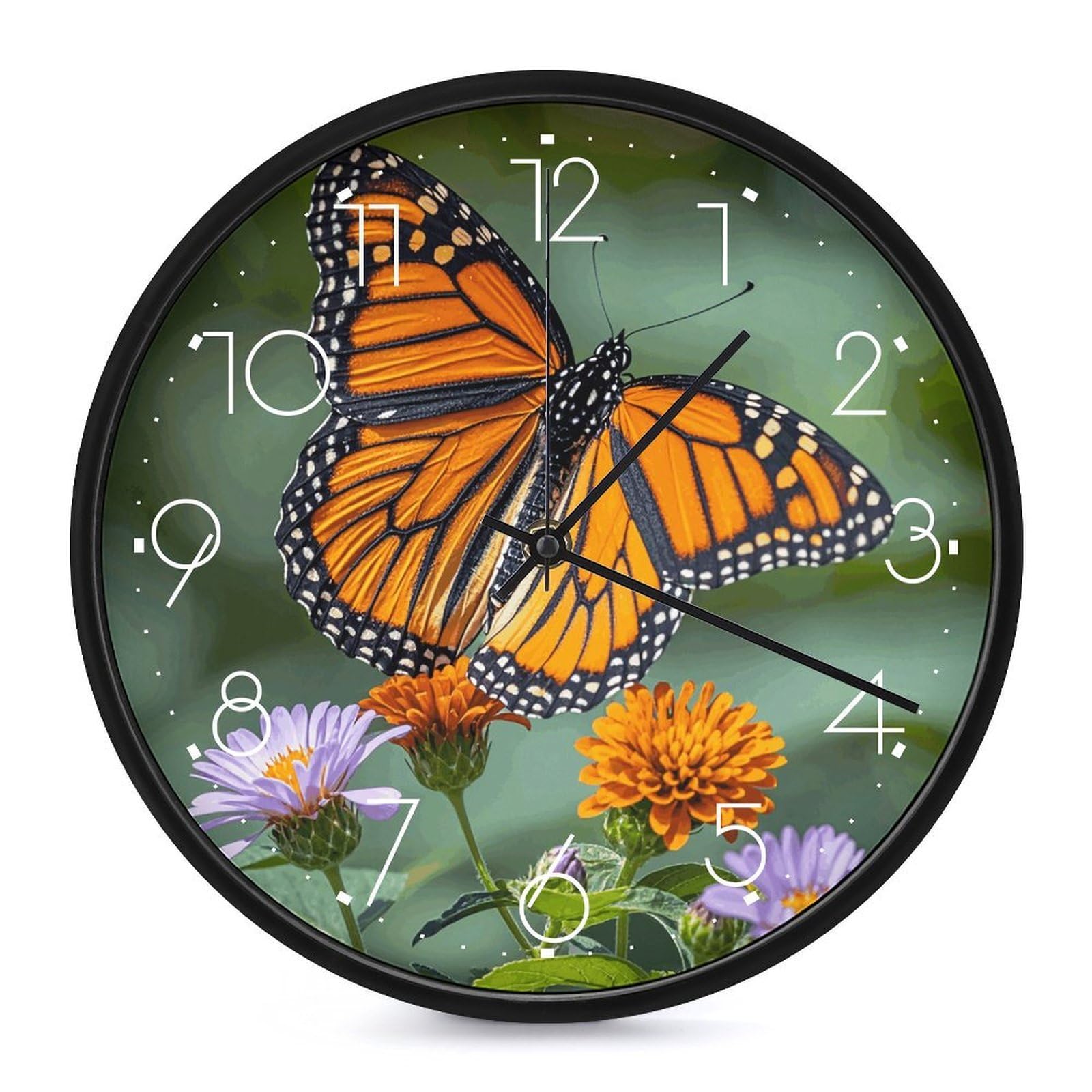 Horloge murale papillon silencieuse pour chambre sans bruit de tic-tac gênant
