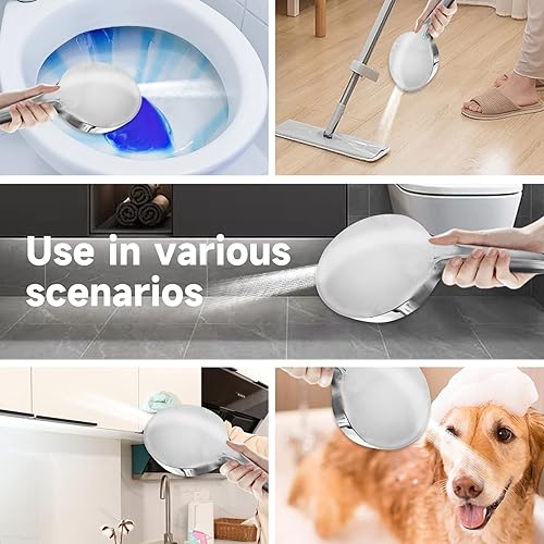 Miniatura 6 de GuiMemi Cabezal de ducha desmontable con manguera larga, 8 ajustes, estilo moderno, acabado cromado