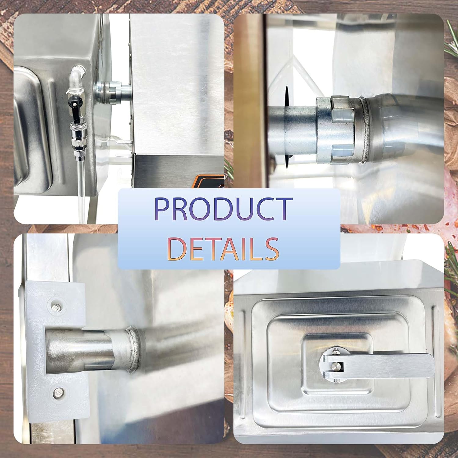 80L Vacuum Tumbler Marinator, Meat and Vegetable Vacuum Curing Machine with Hexagonal Barrel, 360° Rotation and Timer, Commercial Kitchen Marinating Machine