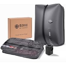 Vacuum Bags for Travel with Pump,Reusable Compression Packing Cubes to Save Space for Luggage and Backpack with IP68 Waterproof,Vacuum Seal Bags for Clothing travel2packbag with Pump