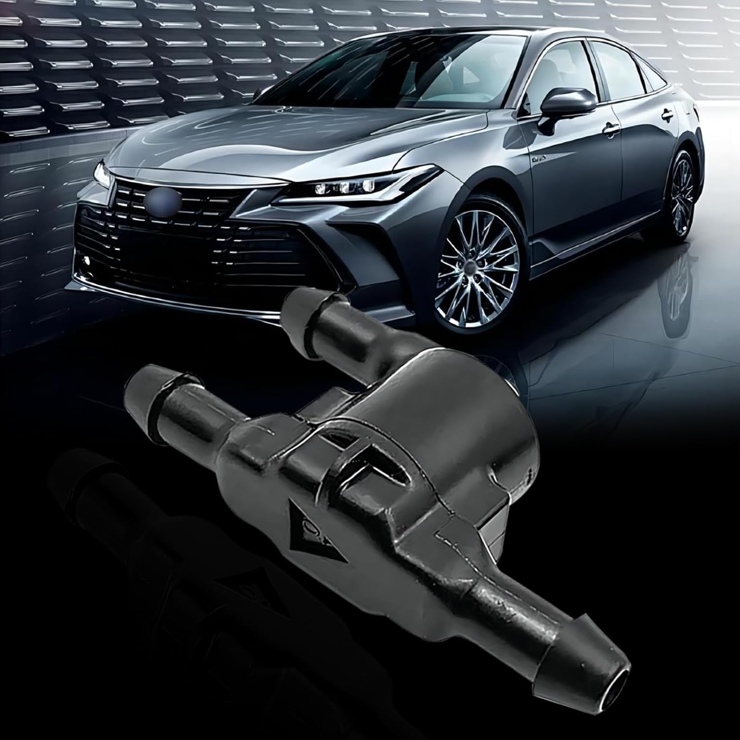 2 PCS Car Windshield Wiper Washer Check Valve, 3 Port Cleaning Nozzle Replacement 8532128020, Wiper Spray Pipe Cleaning Connector Accessory, Compatible with Toyota Lexus (Black)
