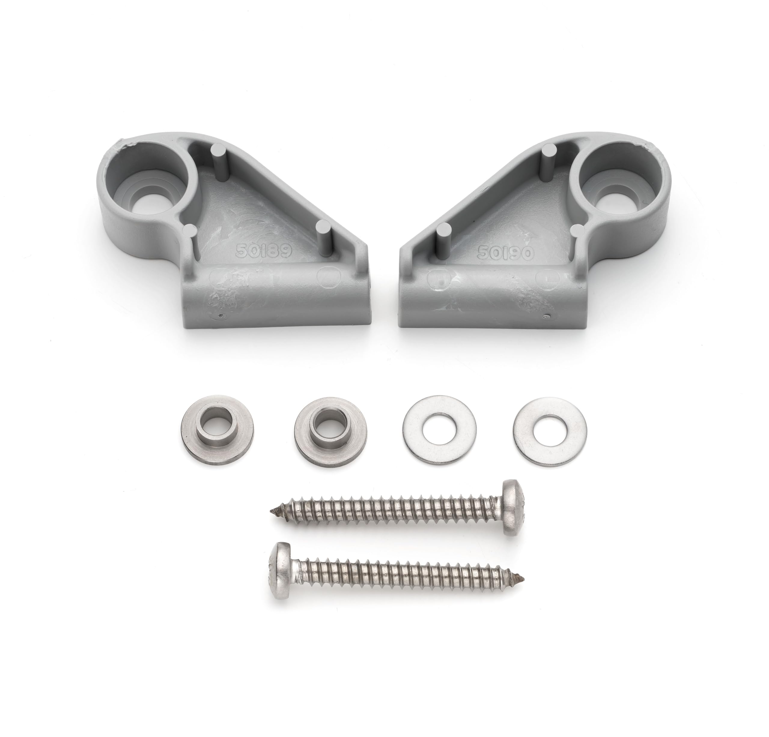 Coram Premier and Optima Shower Door Guides Set of 2 - SP11 Grey Metal Insert and Screw Replacement Parts for Left and Right Sides
