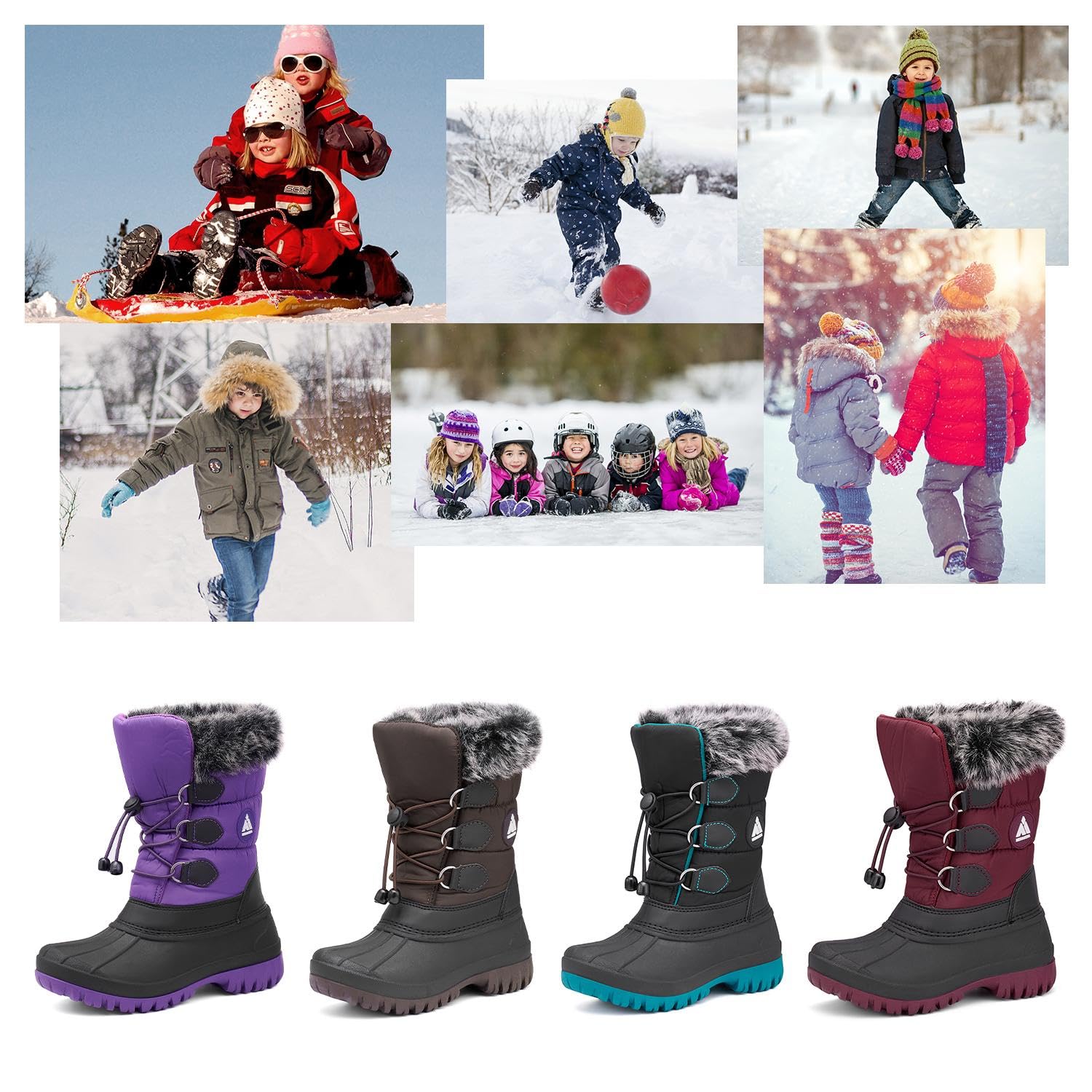 Mishansha Botas Nieve Niños Antideslizante | Calientes, Antideslizante, Botas de Invierno