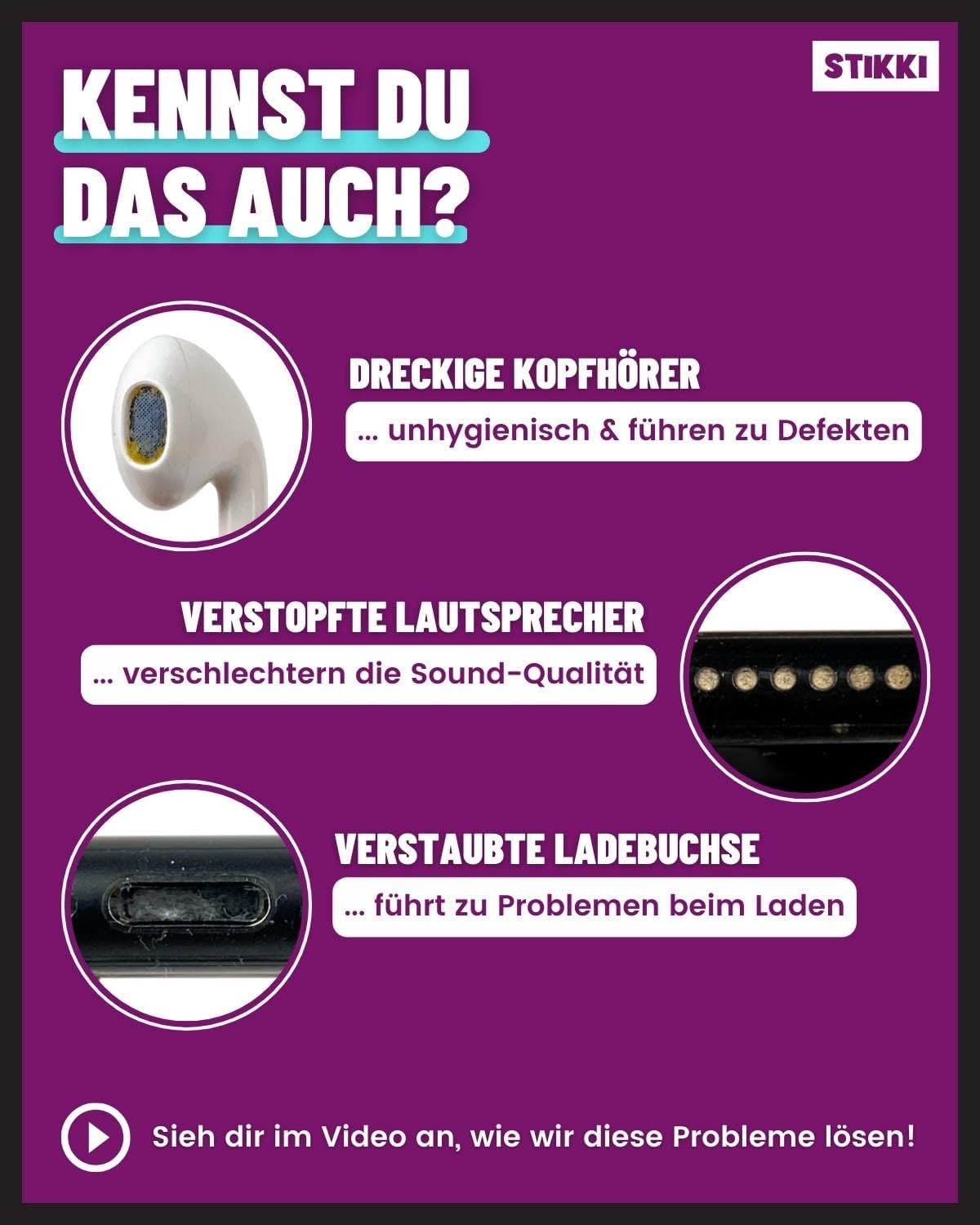 Erleben Sie die Sauberkeit: STIKKI Reinigungsknete für Handy & AirPods - Das perfekte Profi-Reinigungsset!