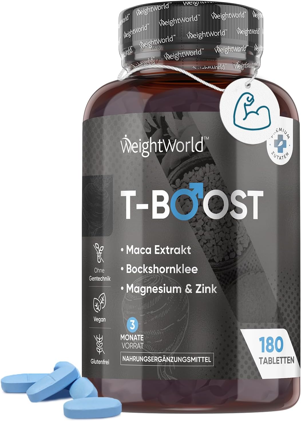 T Boost 180 Testosterone Tablets Maca 400 mg (101) Potency Agent