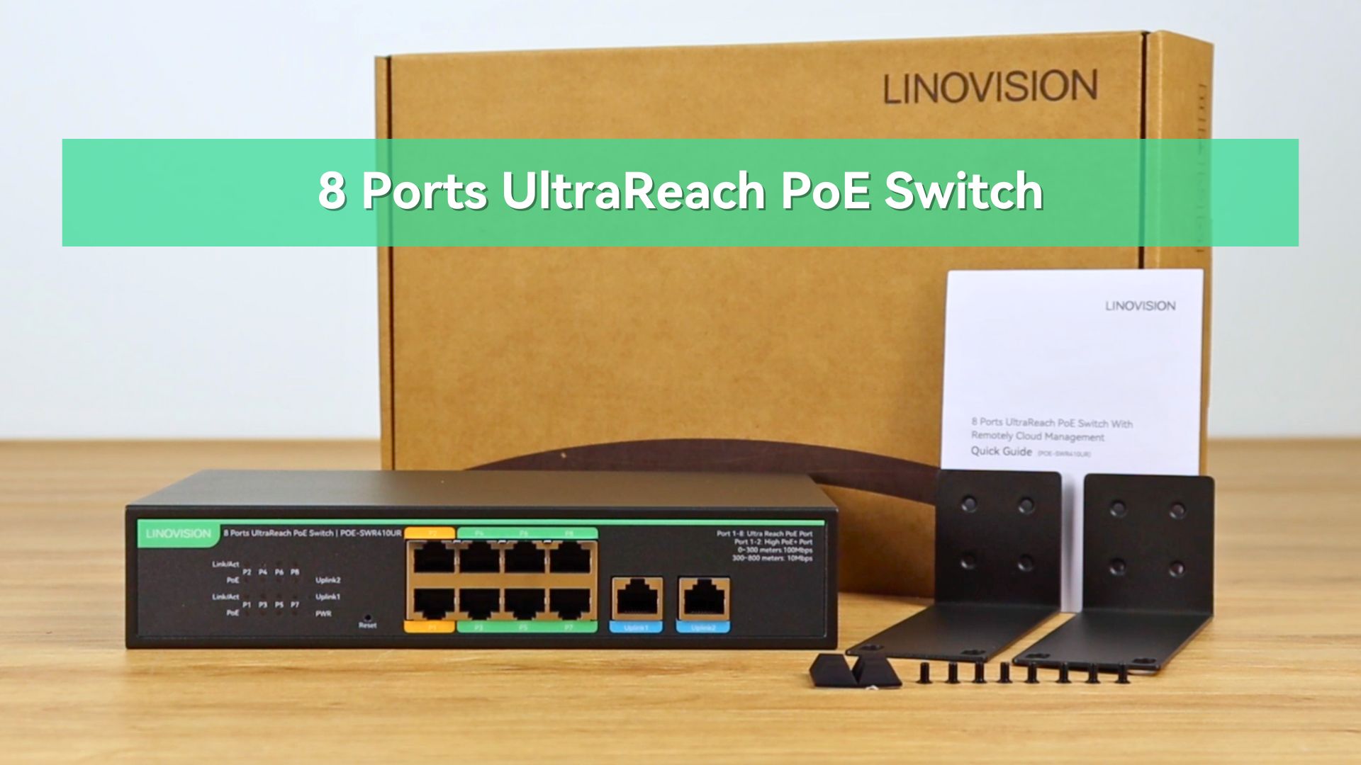 Amazon.com: LINOVISION 8 Ports UltraReach PoE Switch Max 2600ft