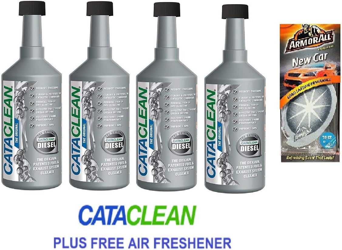 4 x Cataclean DIESEL Fuel Cat DPF Exhaust System Cleaner & Armorall Freshener