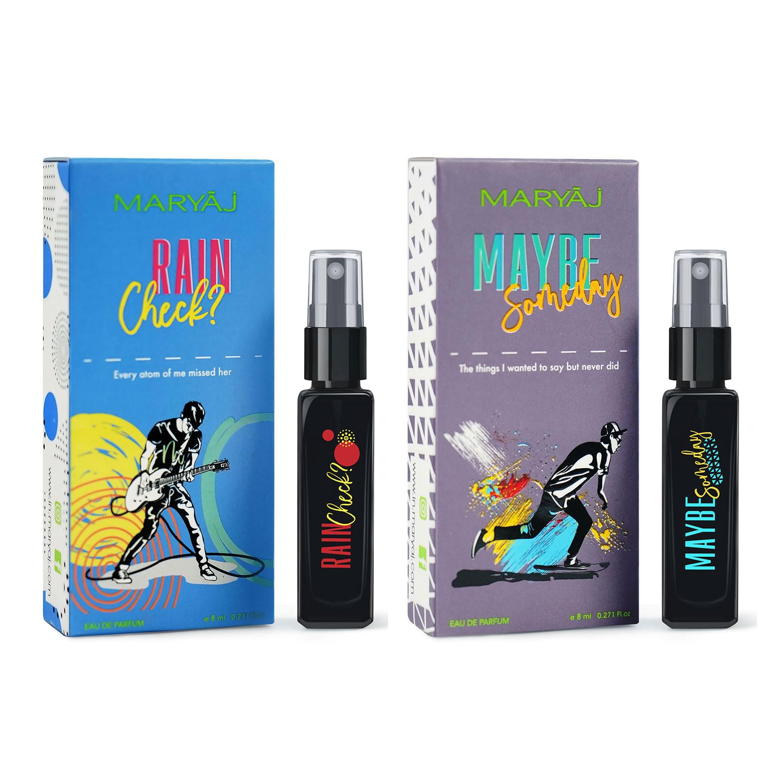 Maryaj Rain Check? EDP and Maybe Someday EDP 8ML Long Lasting Scent Spray Gift For Men and Women