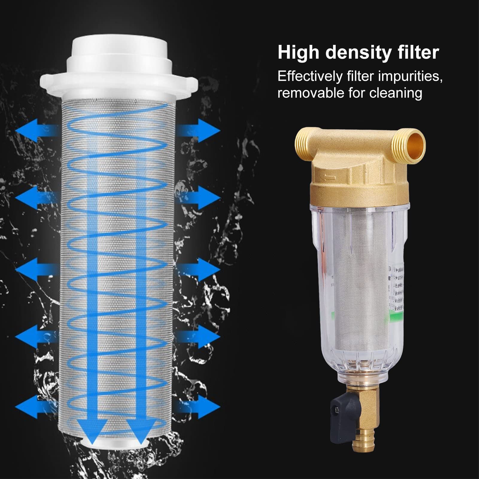 Wasservorfilter mit hoher Dichte Sedimentfilter für Haushaltswasserversorgungssystem