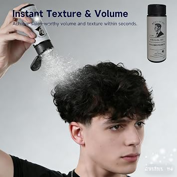 Hair Texture Powder,A Hair Styling Powder for Men to Add Exture & Volume, Strong Hold,Texture and Grip to Hair with Non-Greasy, Dry Finish,Apply Styling Powder for All Hair Looks (1 PACK)