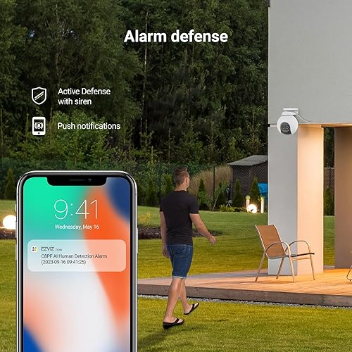 Miniatura 8 de EZVIZ Cámara de seguridad para exteriores, cámara WiFi panorámicainclinaciónzoom 1080P, zoom mixto de 8 × y cámara de seguridad de detección de