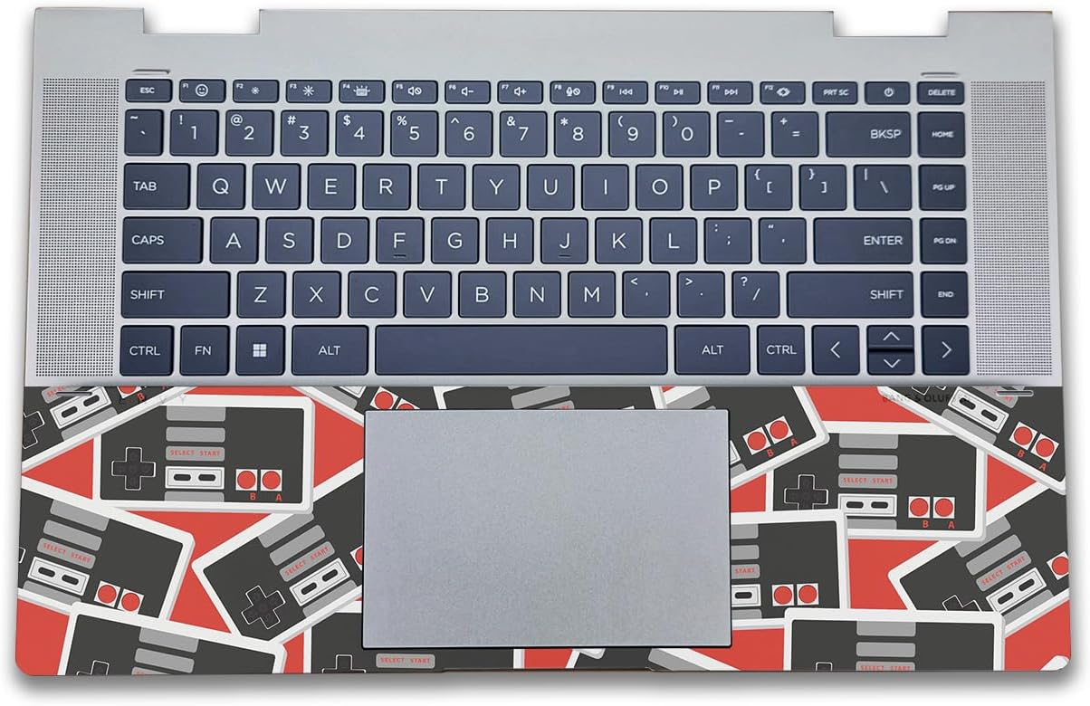 Laptop Skin Compatible with HP Envy x360 15.6” (2023) - Retro Controllers 3 - Premium 3M Vinyl Protective Wrap Decal Cover - Easy to Apply | Crafted in The USA by MightySkins