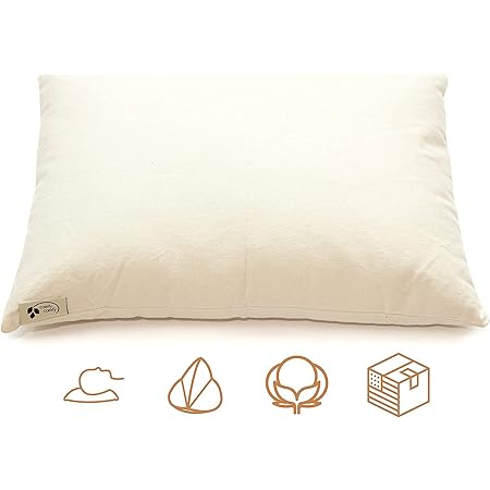ComfySleep Traditional Buckwheat Hull Pillow - Made in USA - (14"x21")