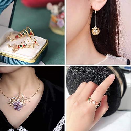 Miniatura 6 de MIKIMIQI Paquete de 2 alambres de joyería para manualidades, calibre 20, resistente al deslustre, alambre de cobre para abalorios de joyería,