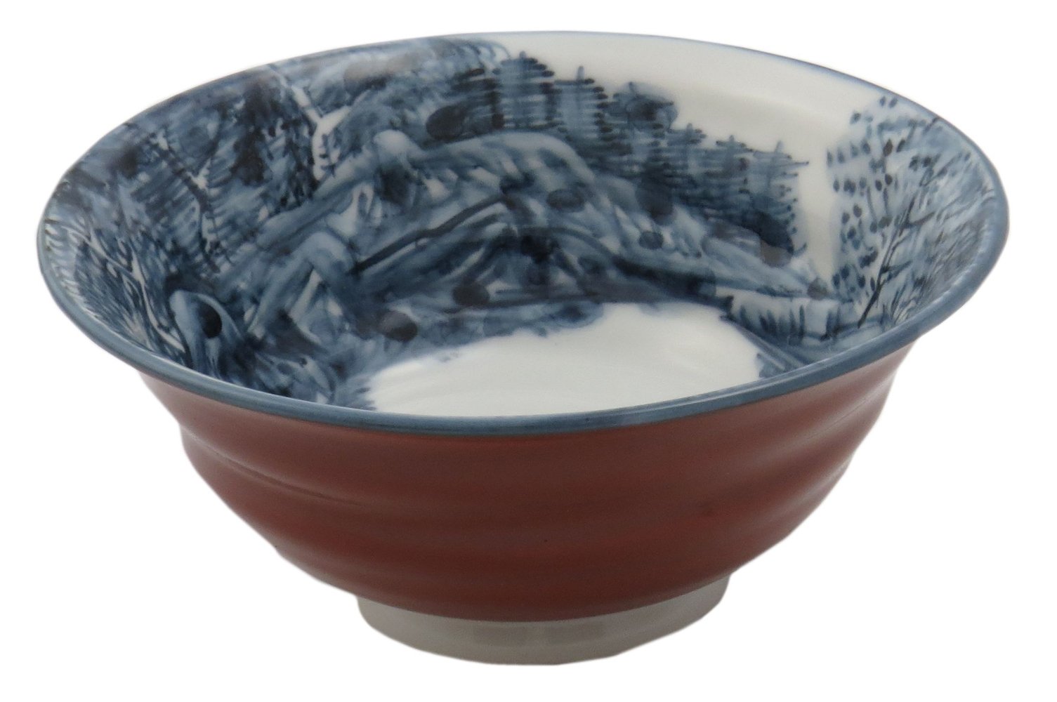 Amazon.co.jp: 京焼 清水焼 村田幸之介 組飯碗 赤塗山水 MK-001 : Home