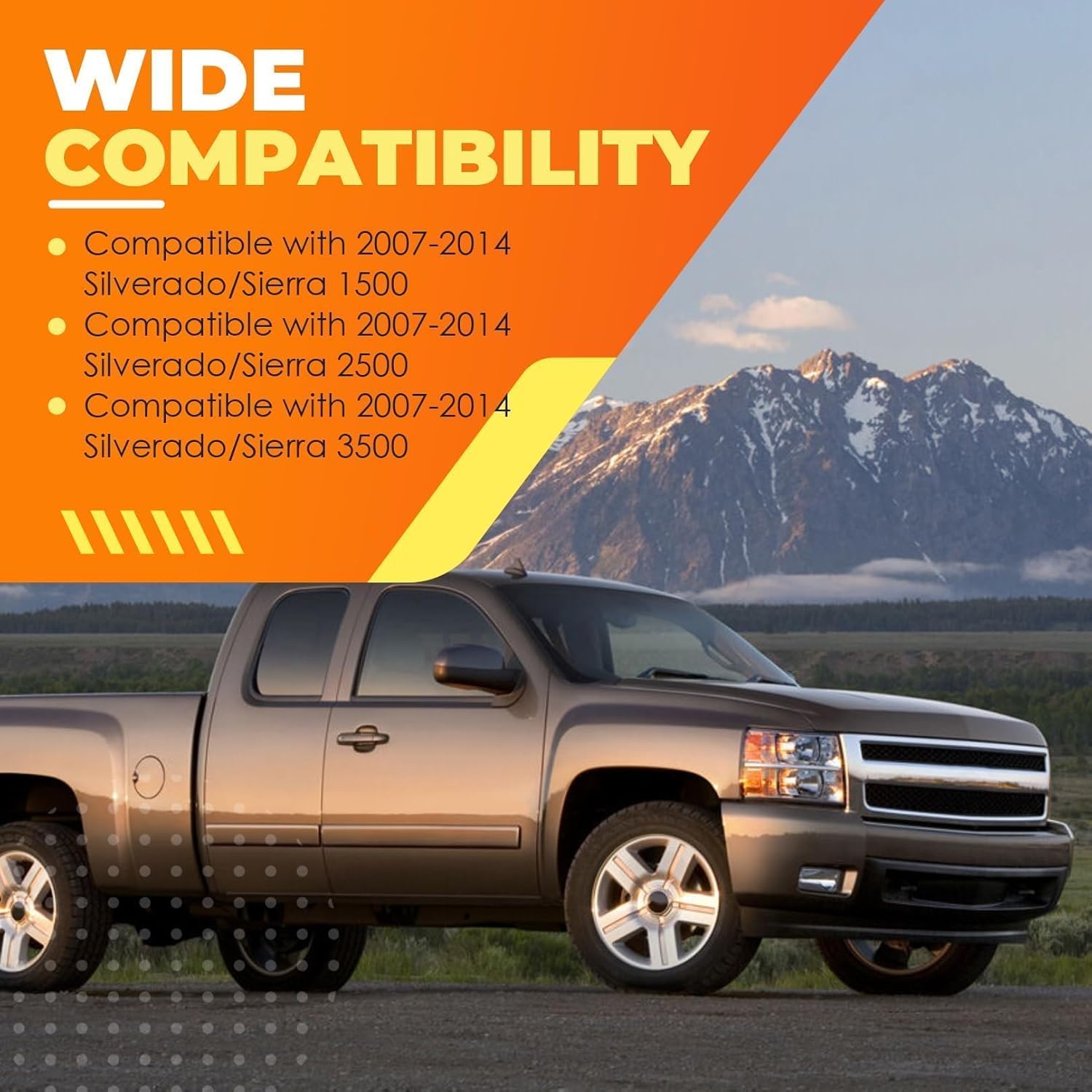 Tailgate Handle Backup Camera Compatible with 2007-2014 Silverado Sierra 1500 2500HD 3500HD 170 Viewing Angle, Reversing View Park Assist Camera, Rear View Camera