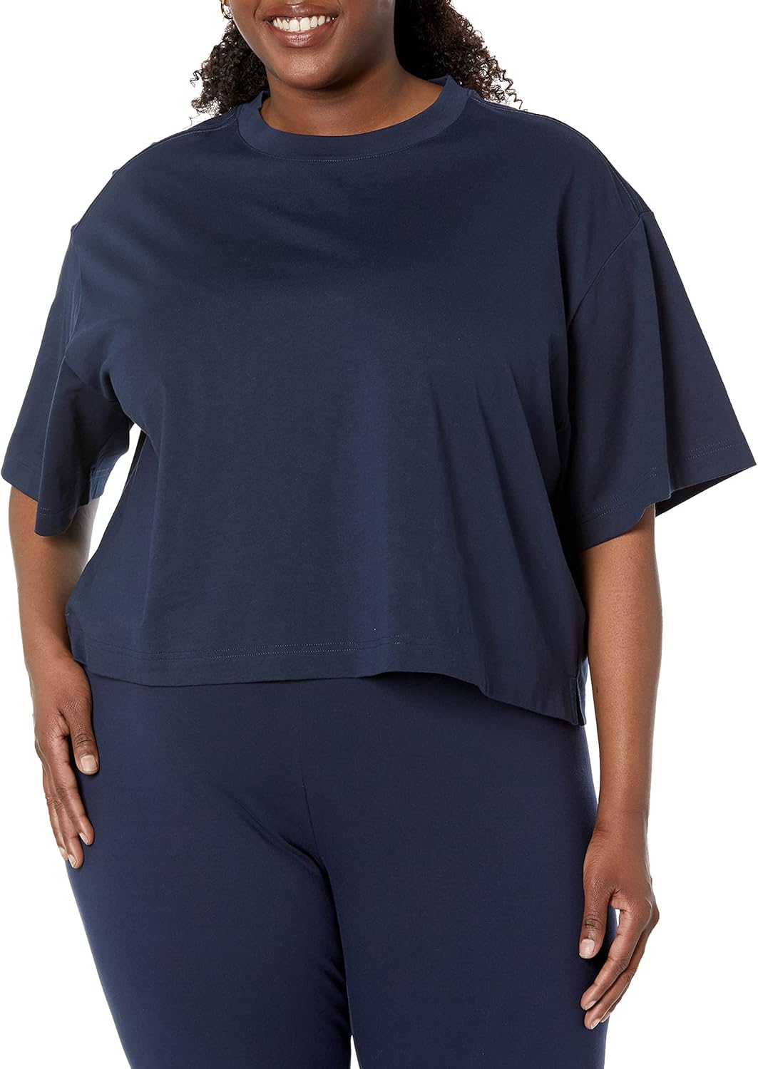 Amazon Essentials Women's Organic Cotton Drop Shoulder Relaxed Boxy Short-Sleeve T-Shirt (Available in Plus Size) - Image 5