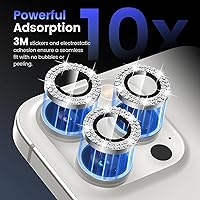 Vista 4 de Tensea Protector de Lente de Cámara Compatible para iPhone 17 Pro Max/17 Pro/15 Pro Max/15 Pro/16 Pro Max/16 Pro/14 Pro Max/14 Pro, Cubierta