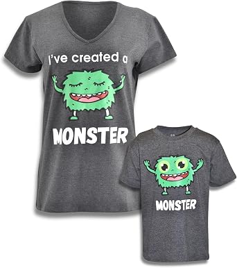 Monster Matching Mommy and Me Outfits Mom Daughter Shirts Mothers Day Outfits Mama Mini Clothing