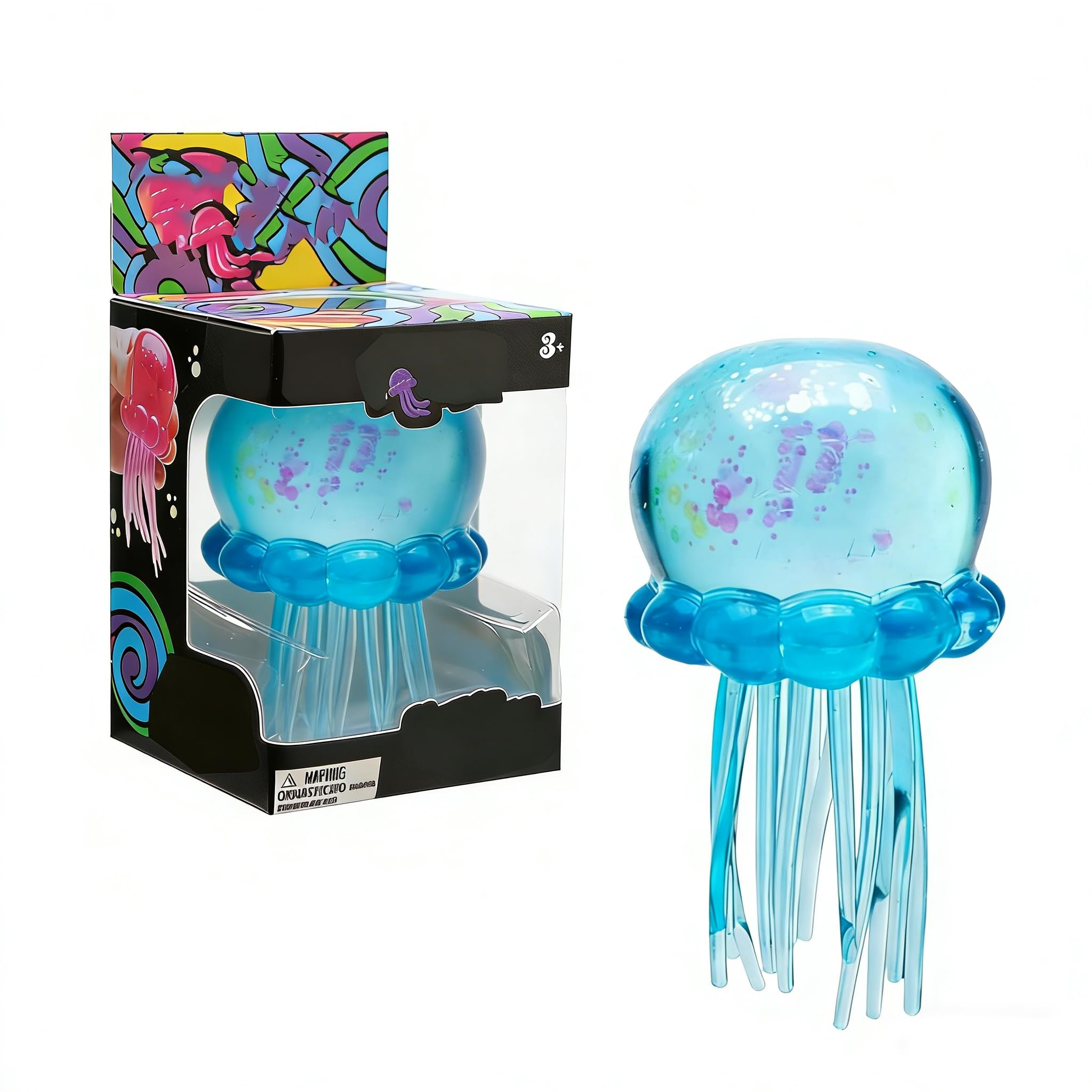 Jellyfish Squeeze Toys, Drop Malt Sugar Balls Relieve Stress, Sensory Toy with a Super Solid Squish for Adult, Squishy Ultra Squishy and Moldable Slow Rise — view 9