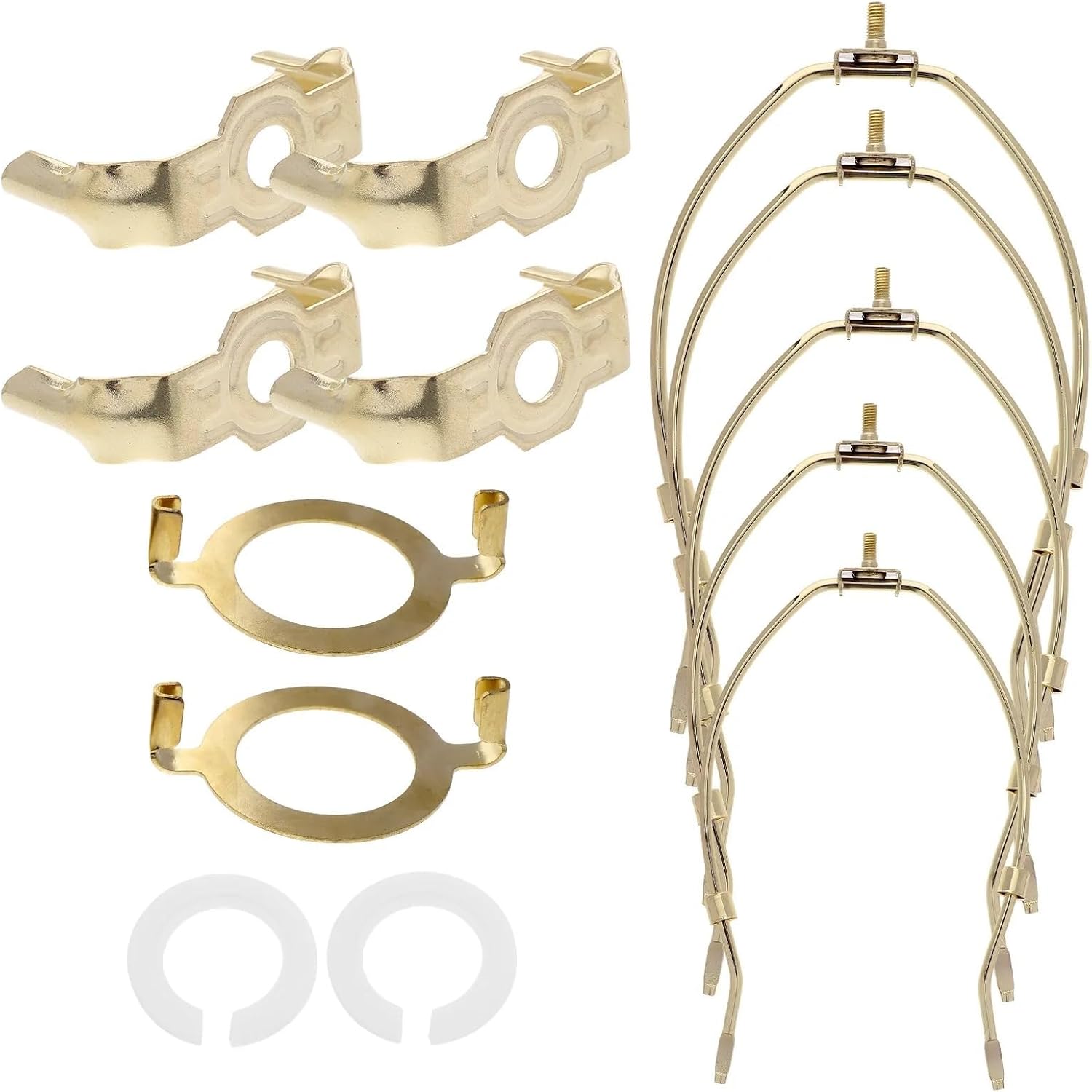 Lamp Harp 5pcs Rust Resistant Iron Lamp Harp Holder Stable Lampshade Horn Bracket Universal Floor Table Accessory for Table & Floor Lamps