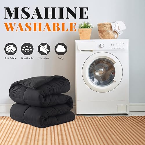 Miniatura 6 de Cosybay - Edredón con relleno alternativo y acolchado suave, para todas las estaciones, inserto de colcha ligero y reversible con pestañas en las