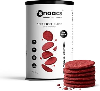 SNAACS Crispy Beetroot Slices | Deeply Earthy & Naturally Sweet | Air-Fried Vegetable Snack - 5 oz | 141 g